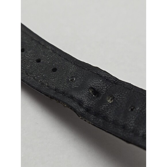 NRA Europa Quartz Watch Black Bezel Gold Tone Case Leather Band Mens New Battery - Picture 14 of 14
